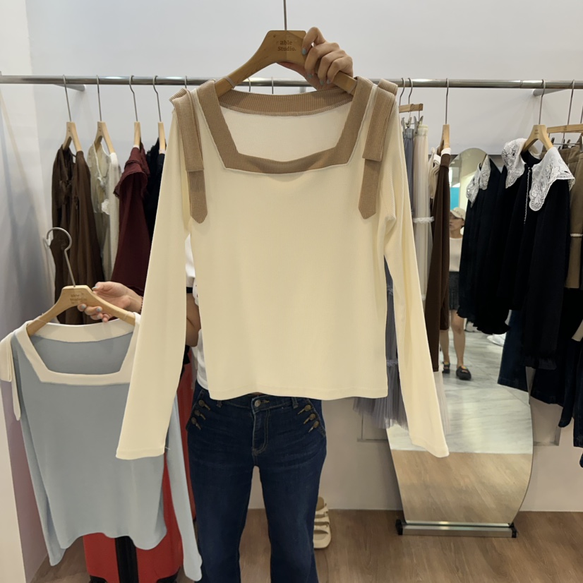 ABLESTUDIO東大門㊣代購女裝新品熱賣時尚25秋冬推薦長袖T恤ABLESTUDIO長袖T恤圖色1