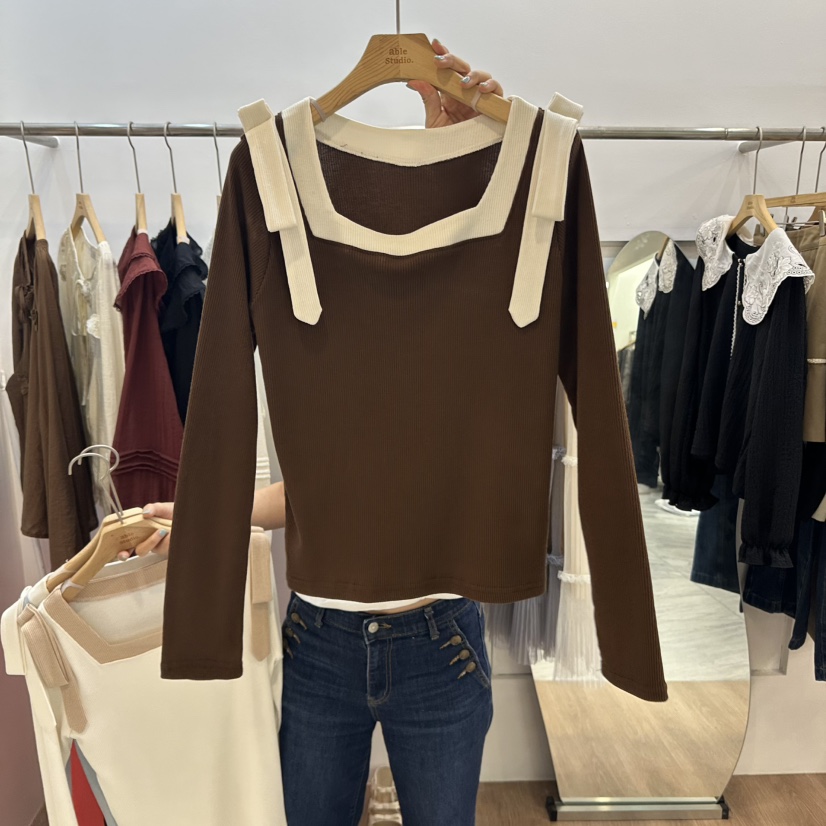 ABLESTUDIO東大門㊣代購女裝新品熱賣時尚25秋冬推薦長袖T恤ABLESTUDIO長袖T恤圖色2