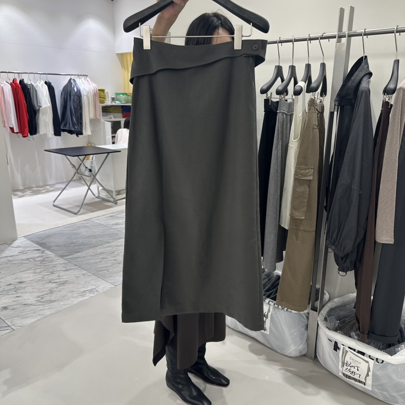 DIARRA東大門㊣代購女裝新品真品職業人氣25秋冬長裙褶皺雙層DIARRA長裙