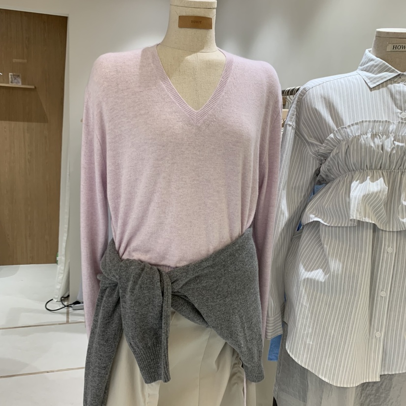 HOWFF東大門㊣實拍女士新品休閑真品25秋冬時尚針織衫V領羊絨HOWFF針織衫圖色3