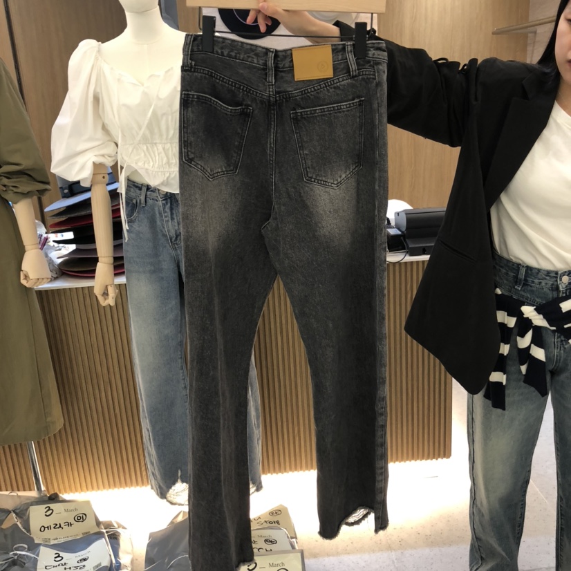 BISHOP韓國直郵㊣女裝新款休閑真品熱賣推薦時尚25秋冬牛仔褲BISHOP牛仔褲