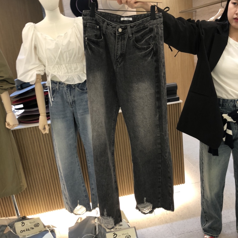 BISHOP韓國直郵㊣女裝新款休閑真品熱賣推薦時尚25秋冬牛仔褲BISHOP牛仔褲圖色2