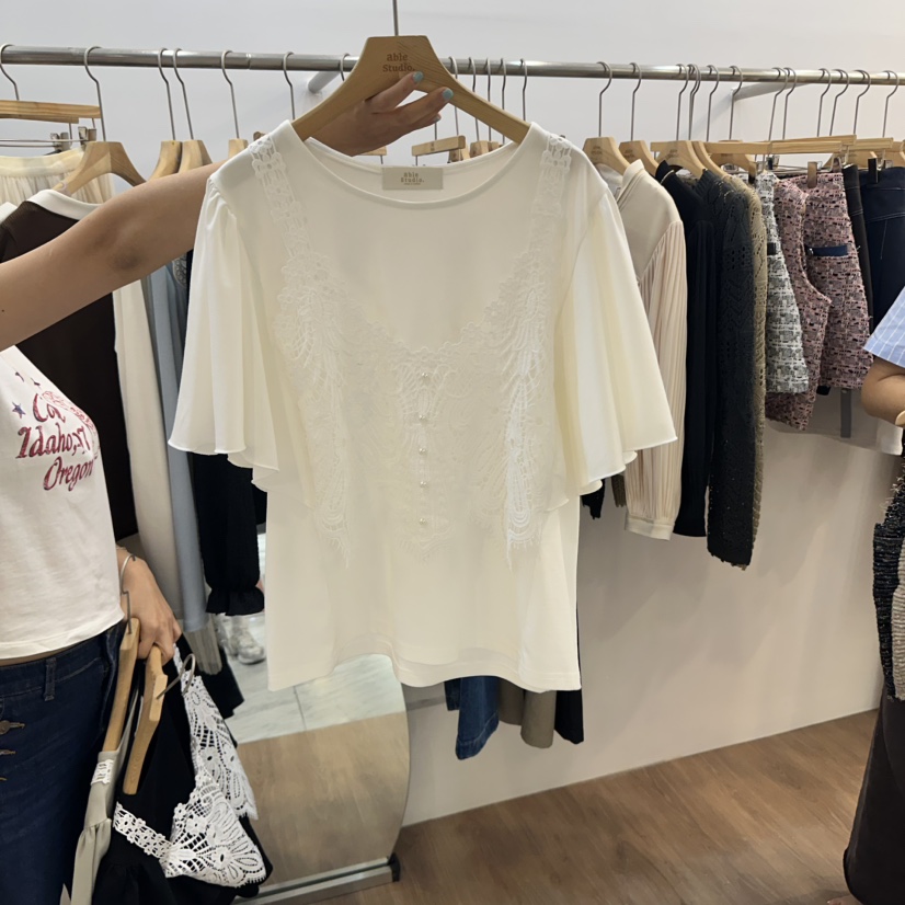 ABLESTUDIO東大門㊣直郵女士新品熱賣時尚休閑推薦人氣職業T恤ABLESTUDIOT恤