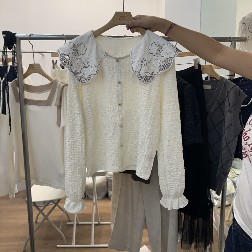 ABLESTUDIO東大門㊣直郵女裝新品推薦25秋冬真品襯衫蕾絲衫ABLESTUDIO襯衫/蕾絲衫