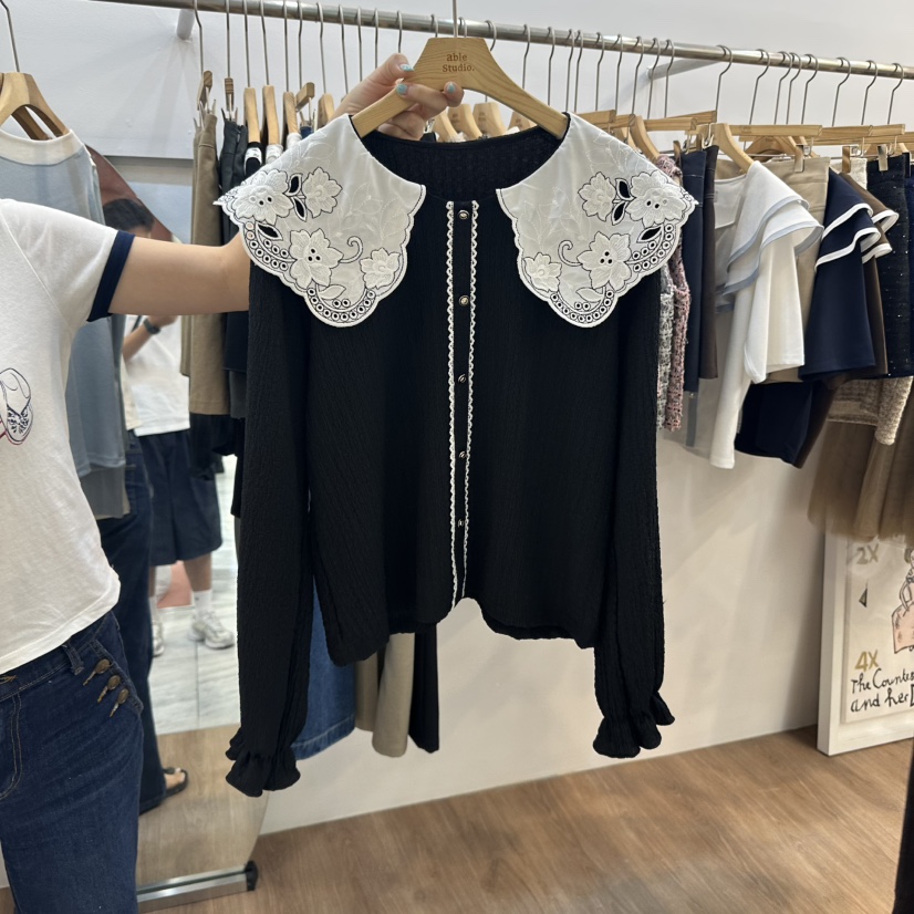 ABLESTUDIO東大門㊣直郵女裝新品推薦25秋冬真品襯衫蕾絲衫ABLESTUDIO襯衫/蕾絲衫圖色2