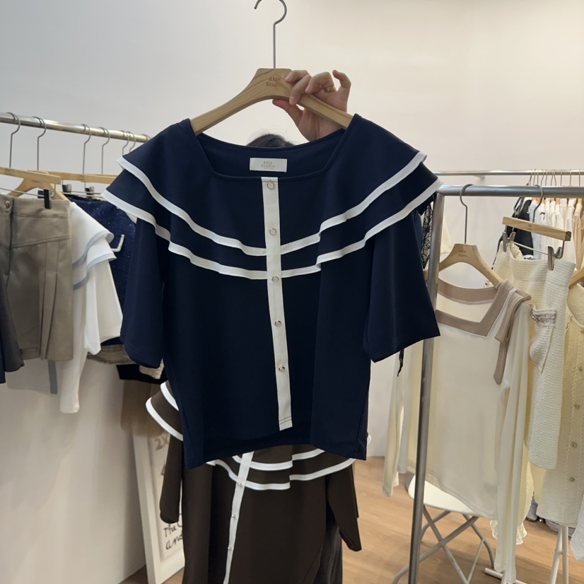ABLESTUDIO東大門㊣直郵女裝新款熱賣25秋冬時尚襯衫蕾絲衫ABLESTUDIO襯衫/蕾絲衫圖色2