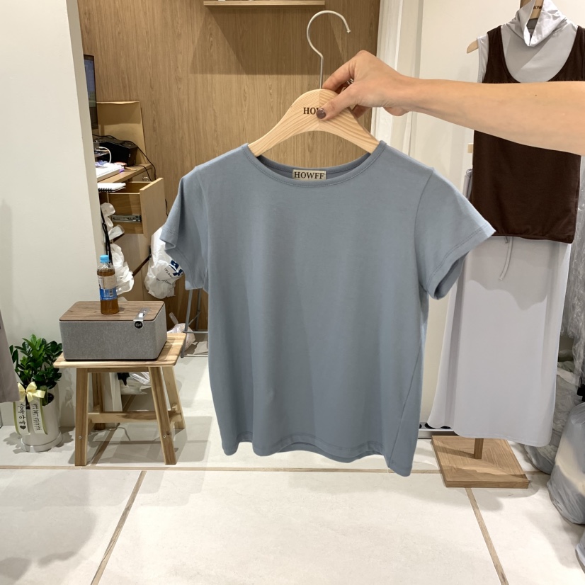 HOWFF韓國代購㊣女裝新款職業時尚熱賣真品休閑人氣推薦T恤HOWFFT恤圖色2