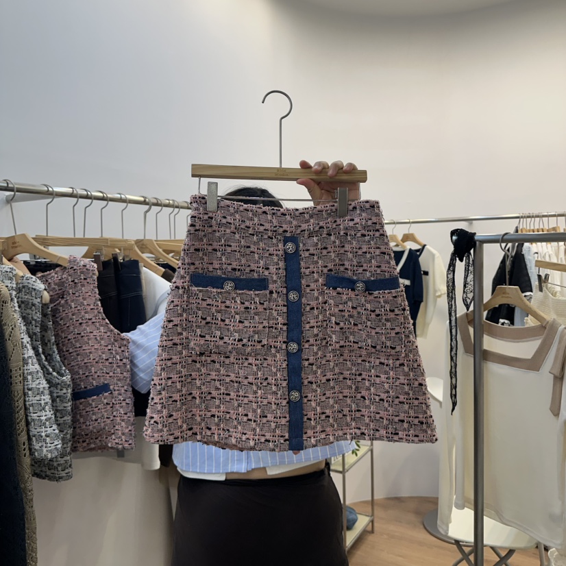 ABLESTUDIO東大門㊣實拍女士新品25秋冬推薦職業真品熱賣短裙ABLESTUDIO短裙圖色2