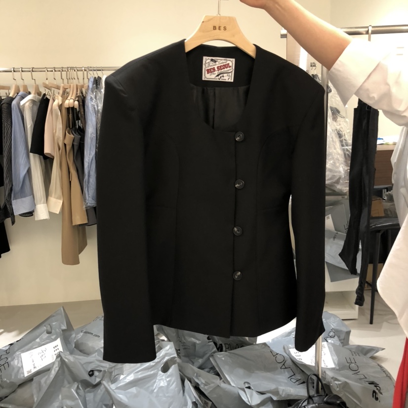 BES東大門㊣實拍女裝新品熱賣休閑時尚人氣推薦夾克不含配飾BES SEOUL夾克圖色2