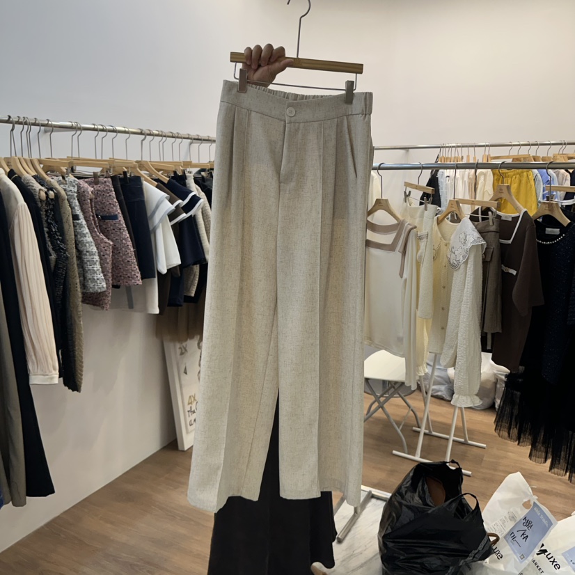 ABLESTUDIO東大門㊣代購女裝新款推薦休閑25秋冬休閑褲天絲ABLESTUDIO休閑褲圖色1