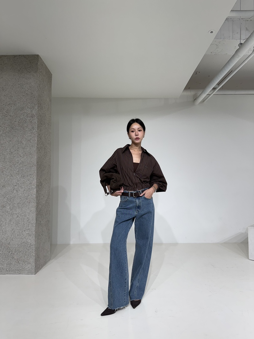 LIMLIMLIM韓國代購㊣女裝新品25秋冬休閑真品推薦職業夾克條紋LIM LIM LIM夾克