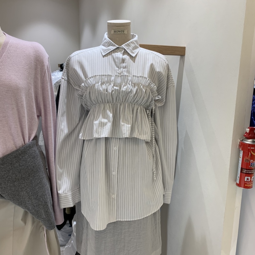 HOWFF韓國代購㊣女士新品熱賣時尚休閑人氣25秋冬套裝套裝條紋HOWFF套裝圖色1