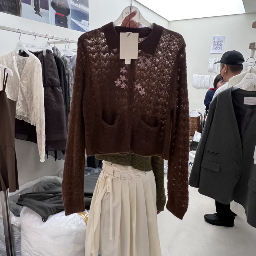 SOLD OUT東大門㊣直郵女裝新品25秋冬真品休閑針織衫羊毛開衫SOLD OUT針織衫圖色3