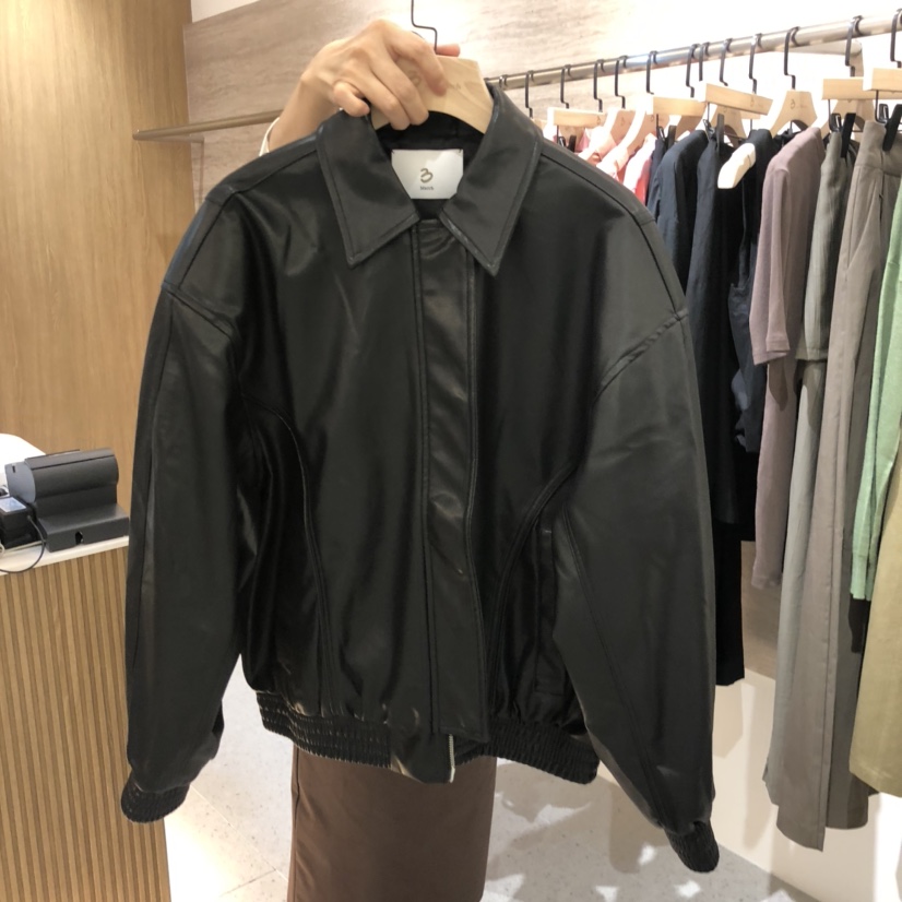 BISHOP韓國直郵㊣女裝新品人氣休閑真品職業熱賣推薦皮衣皮革BISHOP皮衣圖色2