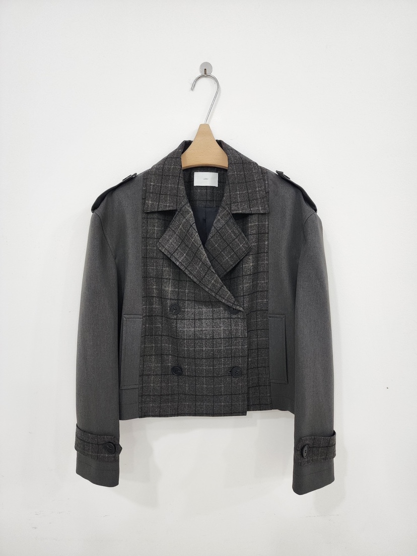 LE MIU東大門㊣直郵女士新品熱賣休閑職業25秋夏人氣夾克格紋LE_MIU夾克圖色2