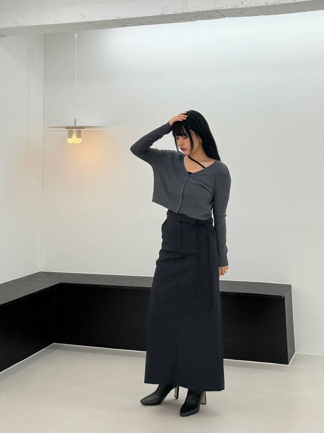 TINT東大門㊣實拍女士新品推薦休閑職業時尚真品人氣長裙腰帶TINT長裙