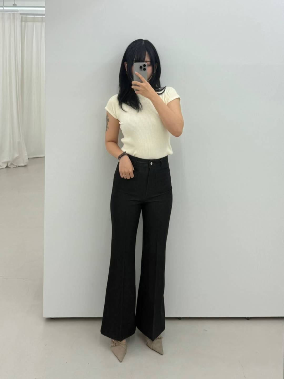 TINT韓國代購㊣女士新款人氣真品職業時尚推薦25秋夏牛仔褲口袋TINT牛仔褲圖色2