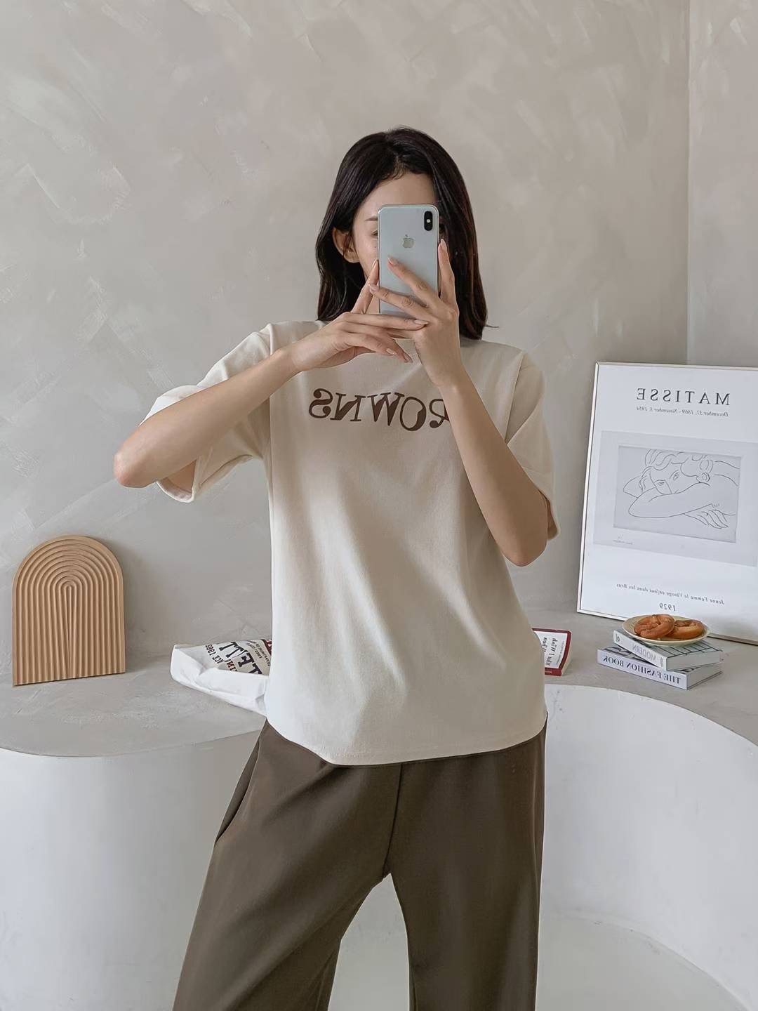 KKANNJUU東大門㊣直郵女裝新款熱賣時尚真品人氣職業推薦T恤KKAMJUUT恤圖色2