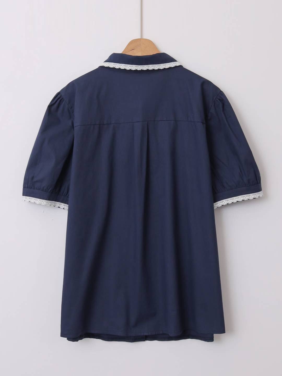 WHITE BEAR韓國直郵㊣女士新品真品時尚休閑人氣襯衫蕾絲衫WHITE BEAR襯衫/蕾絲衫