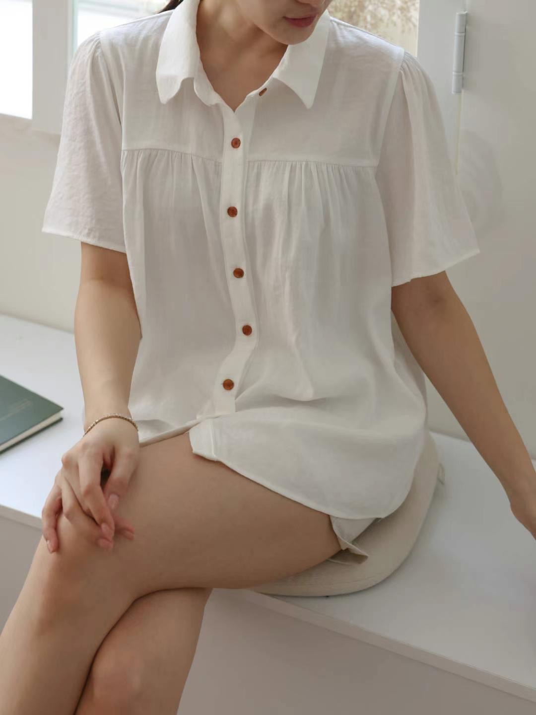 WHITE BEAR東大門㊣代購女士新品真品推薦熱賣休閑襯衫蕾絲衫WHITE BEAR襯衫/蕾絲衫