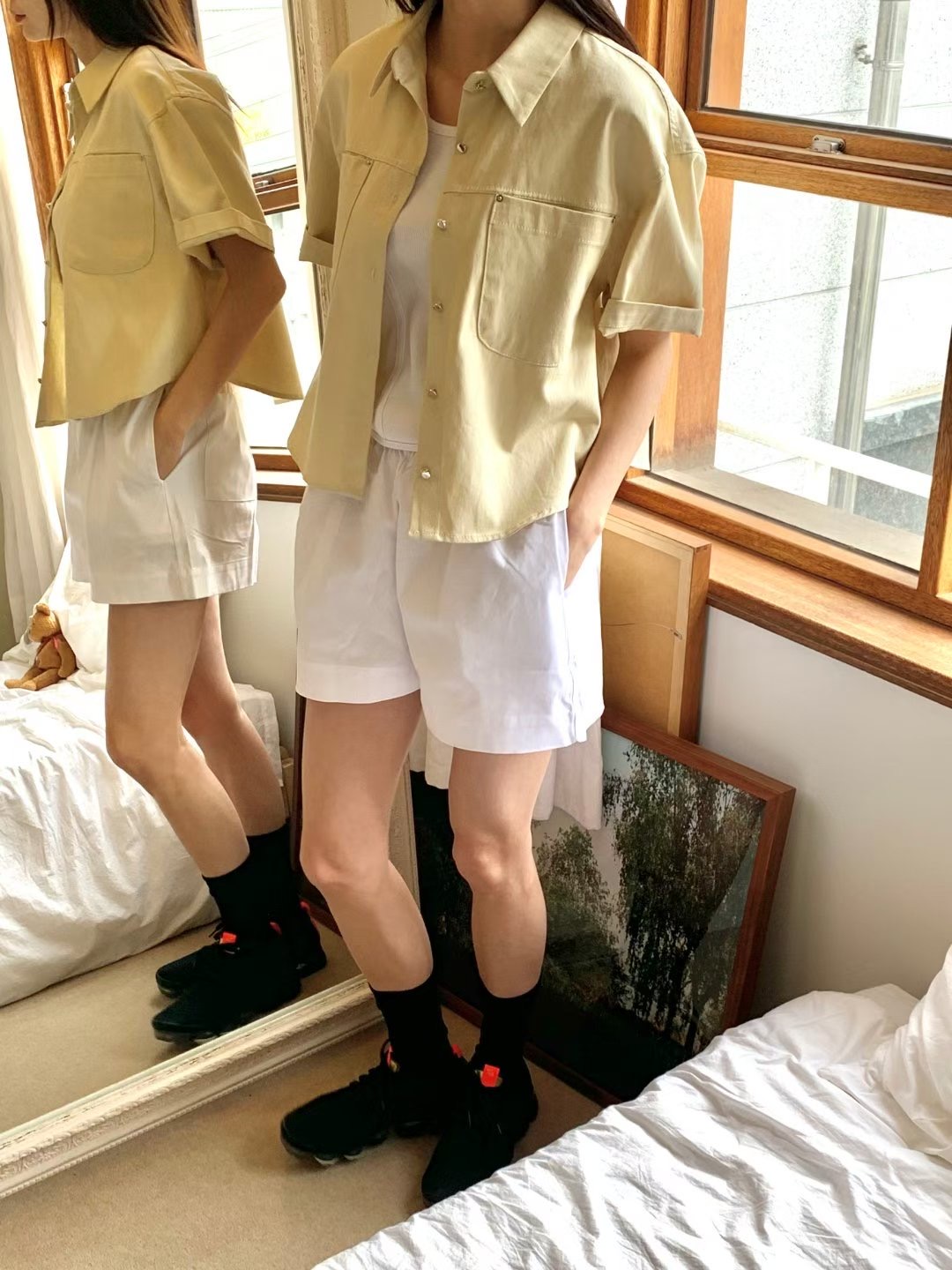 THEBARN韓國直郵㊣女士新款25秋夏人氣休閑熱賣推薦襯衫蕾絲衫THEBARN襯衫/蕾絲衫圖色1