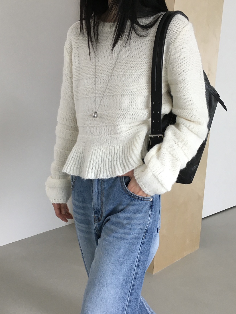MONDAYMORING韓國代購㊣女裝新品真品職業休閑25秋冬針織衫羊駝MONDAYMORING針織衫
