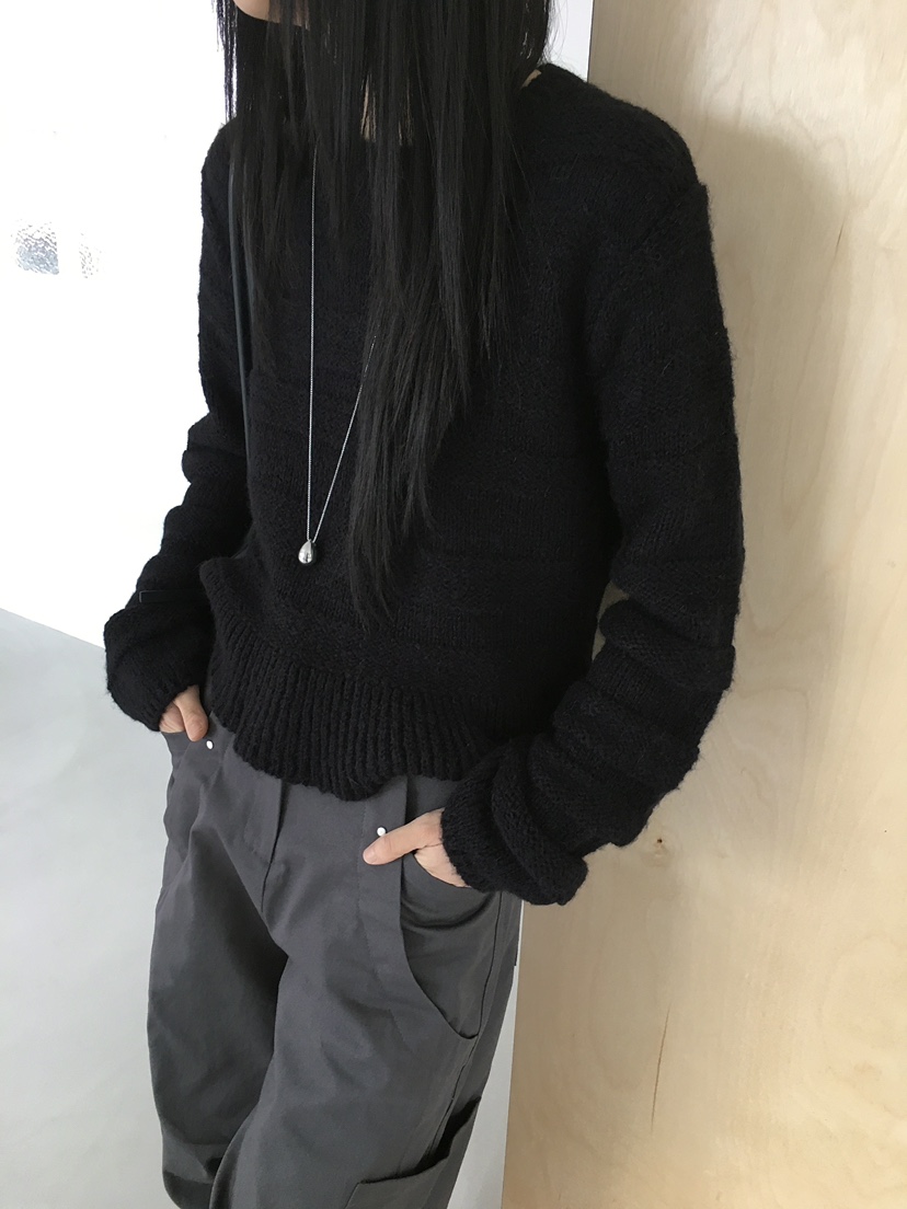 MONDAYMORING韓國代購㊣女裝新品真品職業休閑25秋冬針織衫羊駝MONDAYMORING針織衫