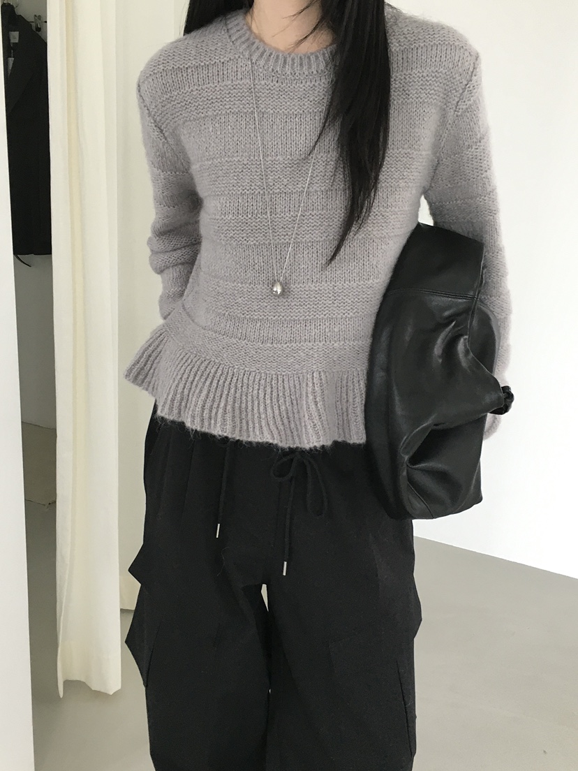 MONDAYMORING韓國代購㊣女裝新品真品職業休閑25秋冬針織衫羊駝MONDAYMORING針織衫