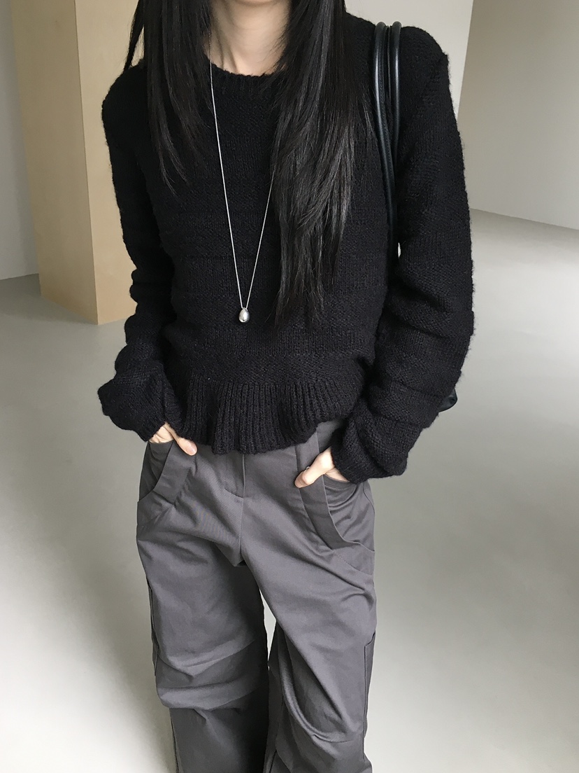 MONDAYMORING韓國代購㊣女裝新品真品職業休閑25秋冬針織衫羊駝MONDAYMORING針織衫
