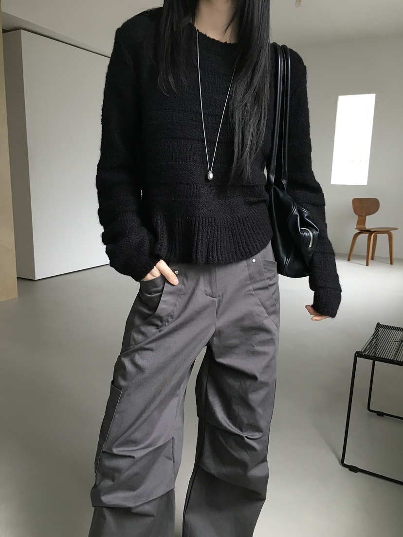 MONDAYMORING韓國代購㊣女裝新品真品職業休閑25秋冬針織衫羊駝MONDAYMORING針織衫