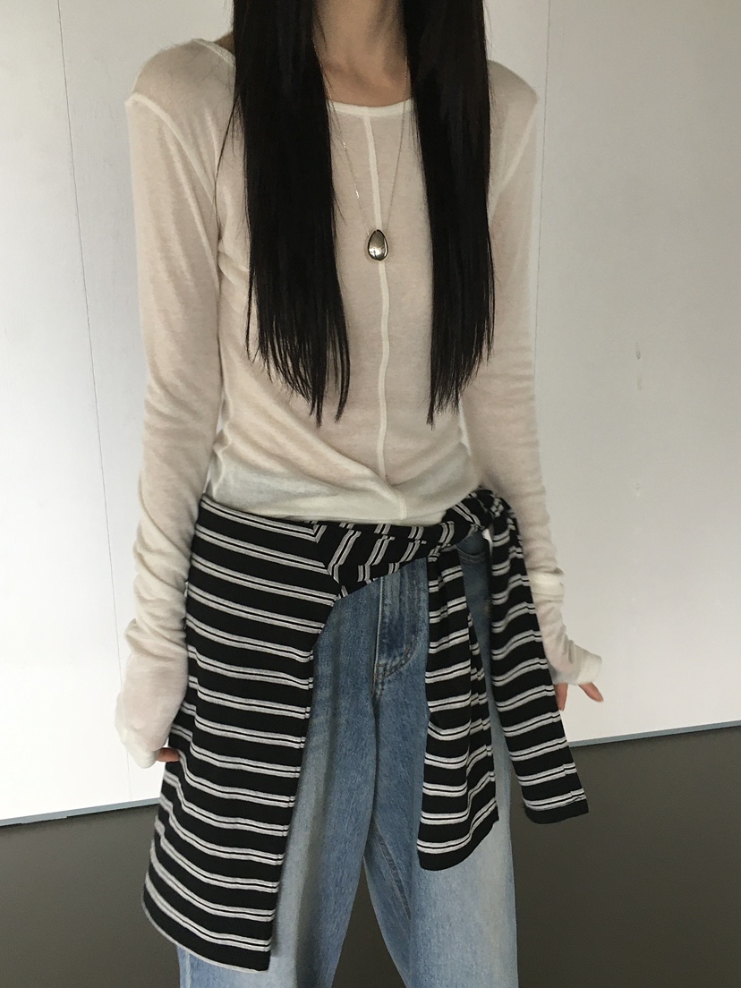 MONDAYMORING東大門㊣代購女士新款職業真品時尚長袖T恤羊毛MONDAYMORING長袖T恤