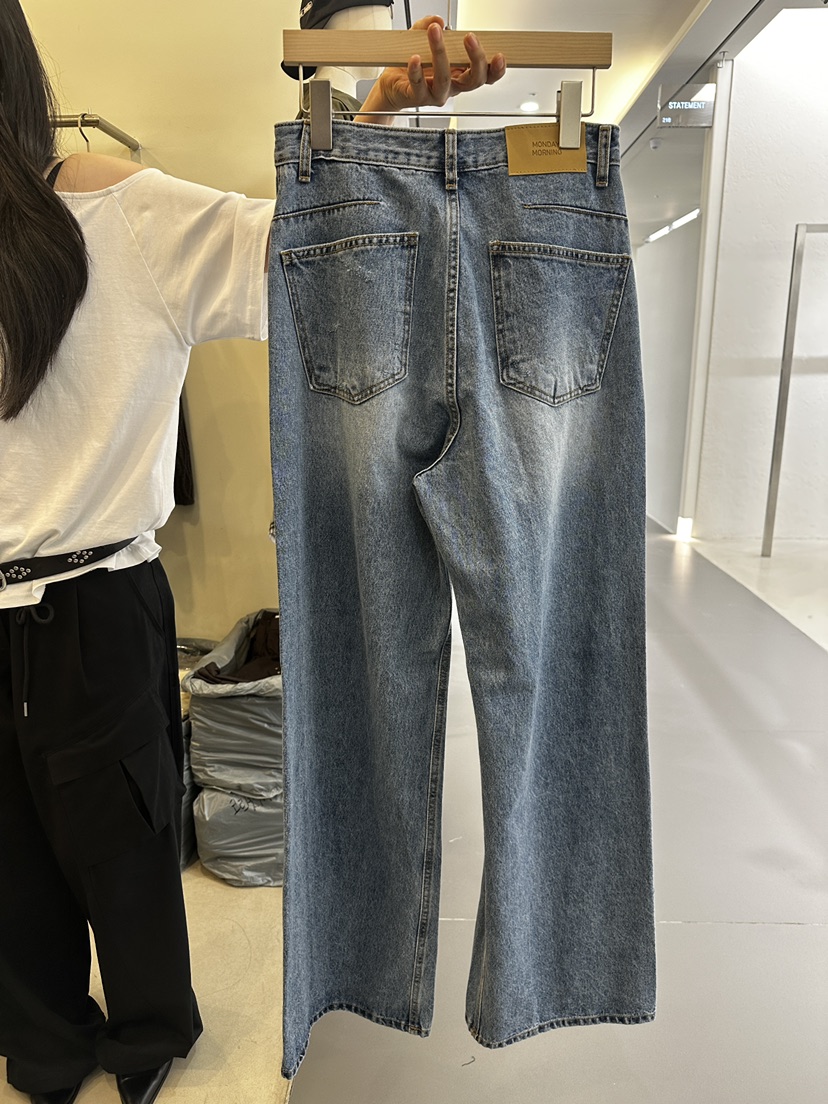MONDAYMORING東大門㊣代購女士新品人氣真品熱賣推薦牛仔褲MONDAYMORING牛仔褲