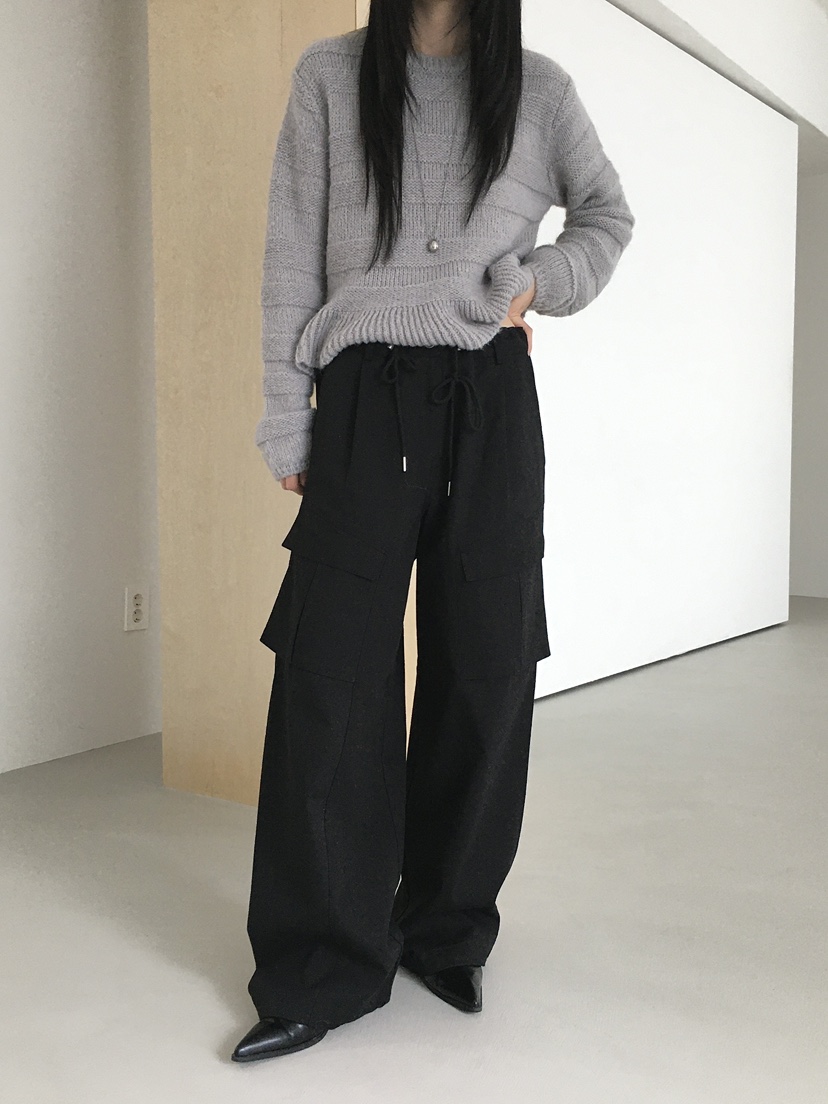 MONDAYMORING韓國代購㊣女士新品時尚休閑推薦人氣25秋冬休閑褲MONDAYMORING休閑褲