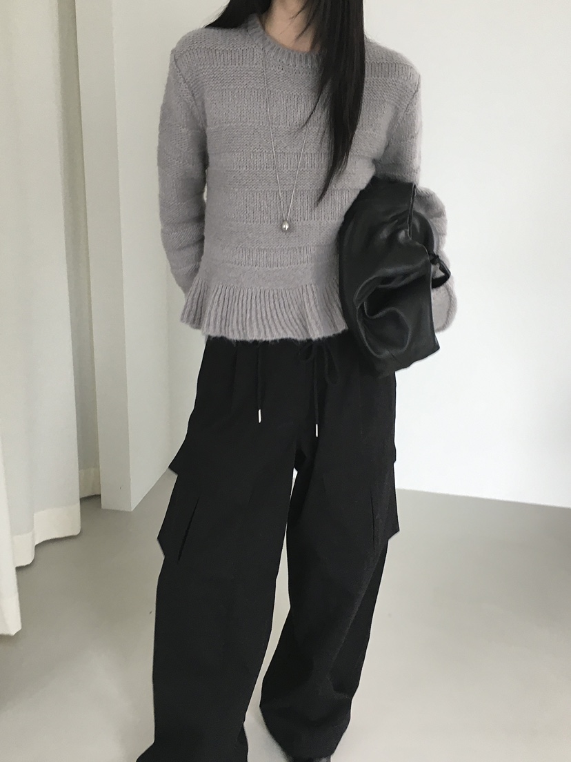 MONDAYMORING韓國代購㊣女士新品時尚休閑推薦人氣25秋冬休閑褲MONDAYMORING休閑褲