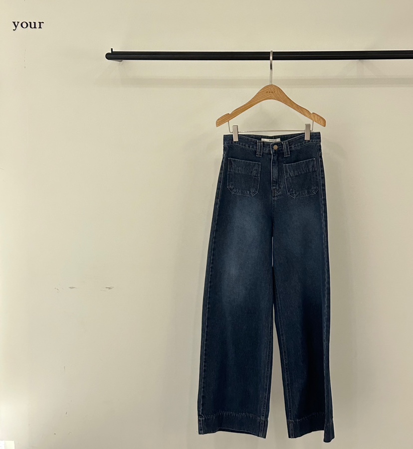 YOUR-P韓國直郵㊣女士新品熱賣時尚職業休閑25秋冬牛仔褲口袋YOUR-P牛仔褲