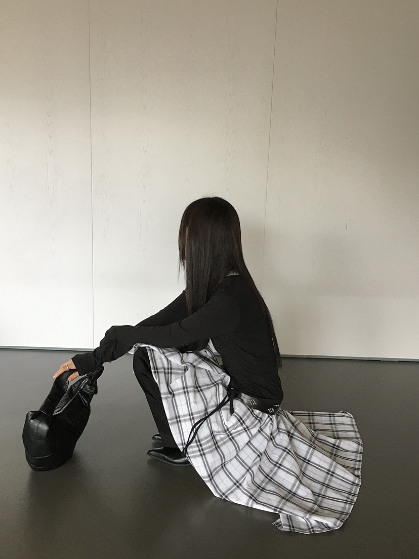 MONDAYMORING東大門㊣直郵女士新品人氣半身裙中短裙格紋半身裙MONDAYMORING半身裙/中短裙
