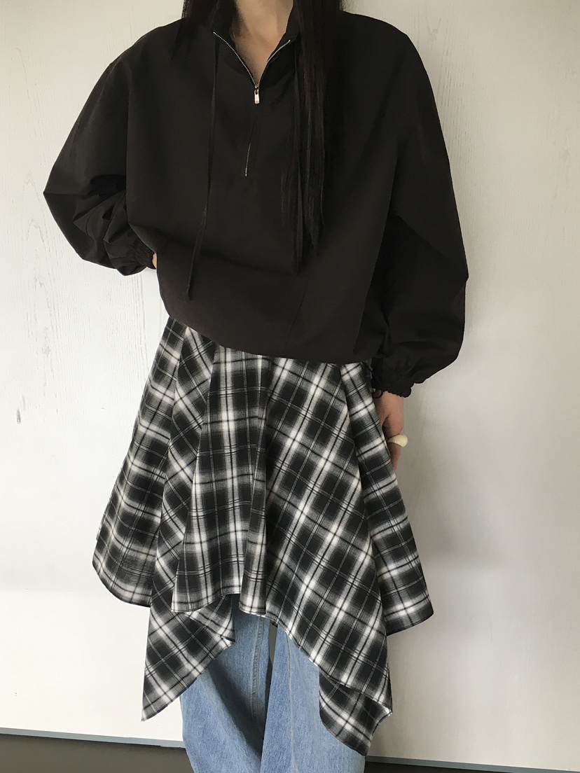 MONDAYMORING東大門㊣直郵女士新品人氣半身裙中短裙格紋半身裙MONDAYMORING半身裙/中短裙