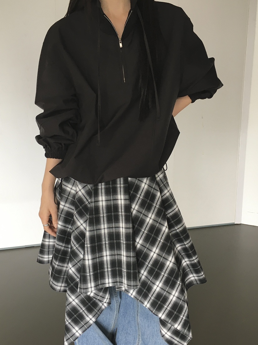 MONDAYMORING東大門㊣直郵女士新品人氣半身裙中短裙格紋半身裙MONDAYMORING半身裙/中短裙