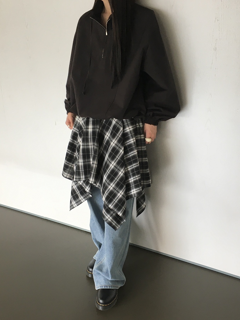 MONDAYMORING東大門㊣直郵女士新品人氣半身裙中短裙格紋半身裙MONDAYMORING半身裙/中短裙