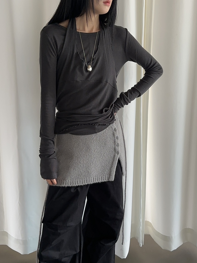 MONDAYMORING東大門㊣直郵女士新品熱賣時尚推薦吊帶背心羊毛MONDAYMORING吊帶/背心