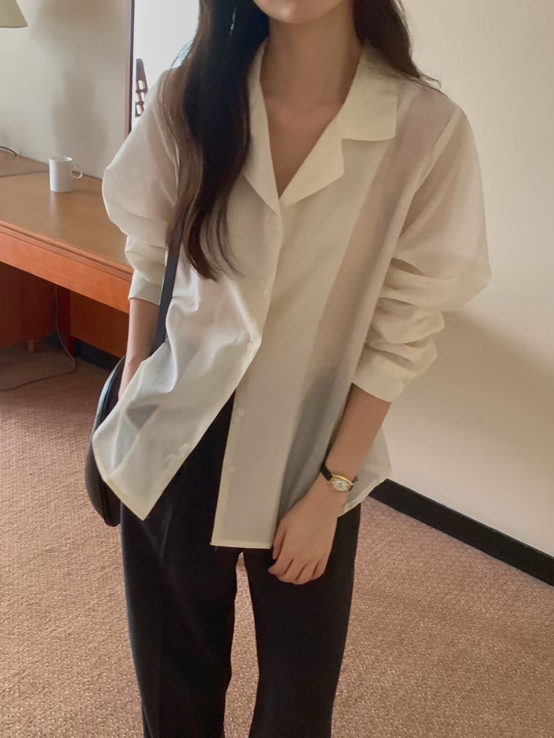 THE ZOA東大門㊣實拍女裝新款真品休閑推薦時尚襯衫蕾絲衫THE ZOA襯衫/蕾絲衫