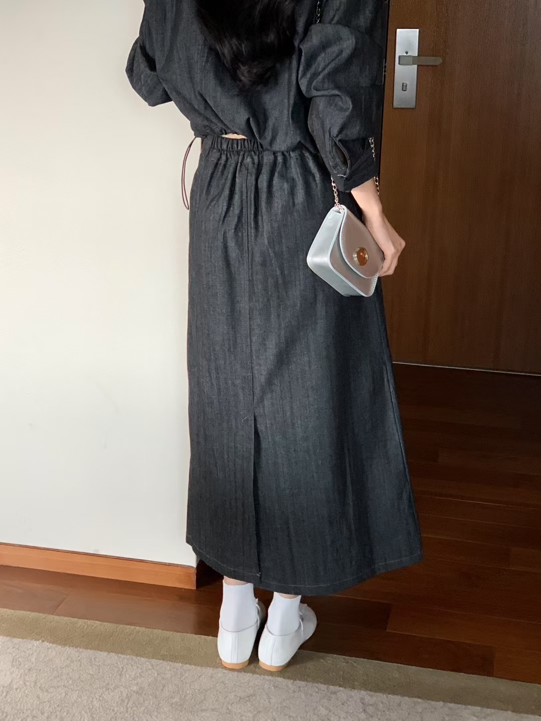 THE ZOA韓國代購㊣女士新品真品人氣休閑推薦時尚長裙綁帶THE ZOA長裙