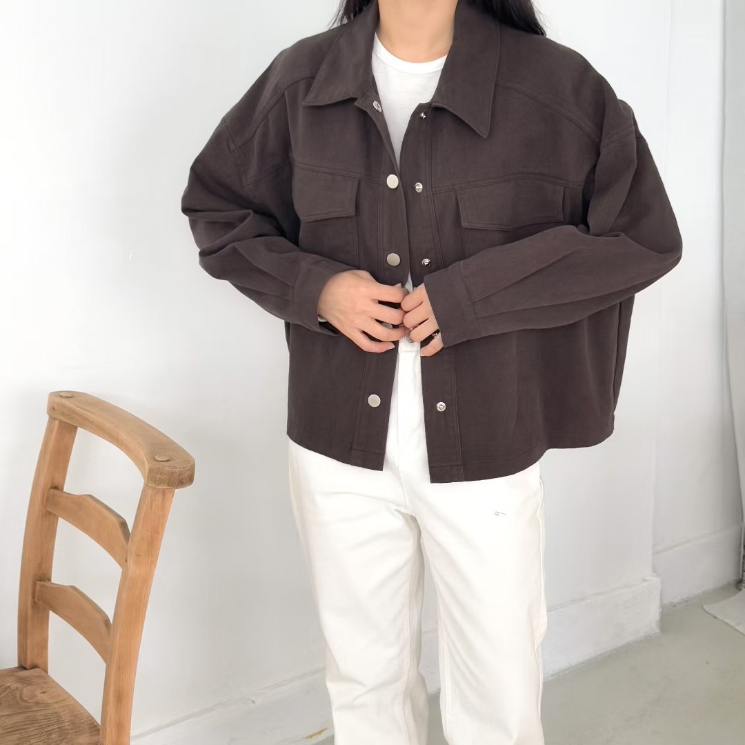 VERY GOOD韓國直郵㊣女士新品時尚人氣休閑25秋冬熱賣夾克VERY GOOD夾克圖色3