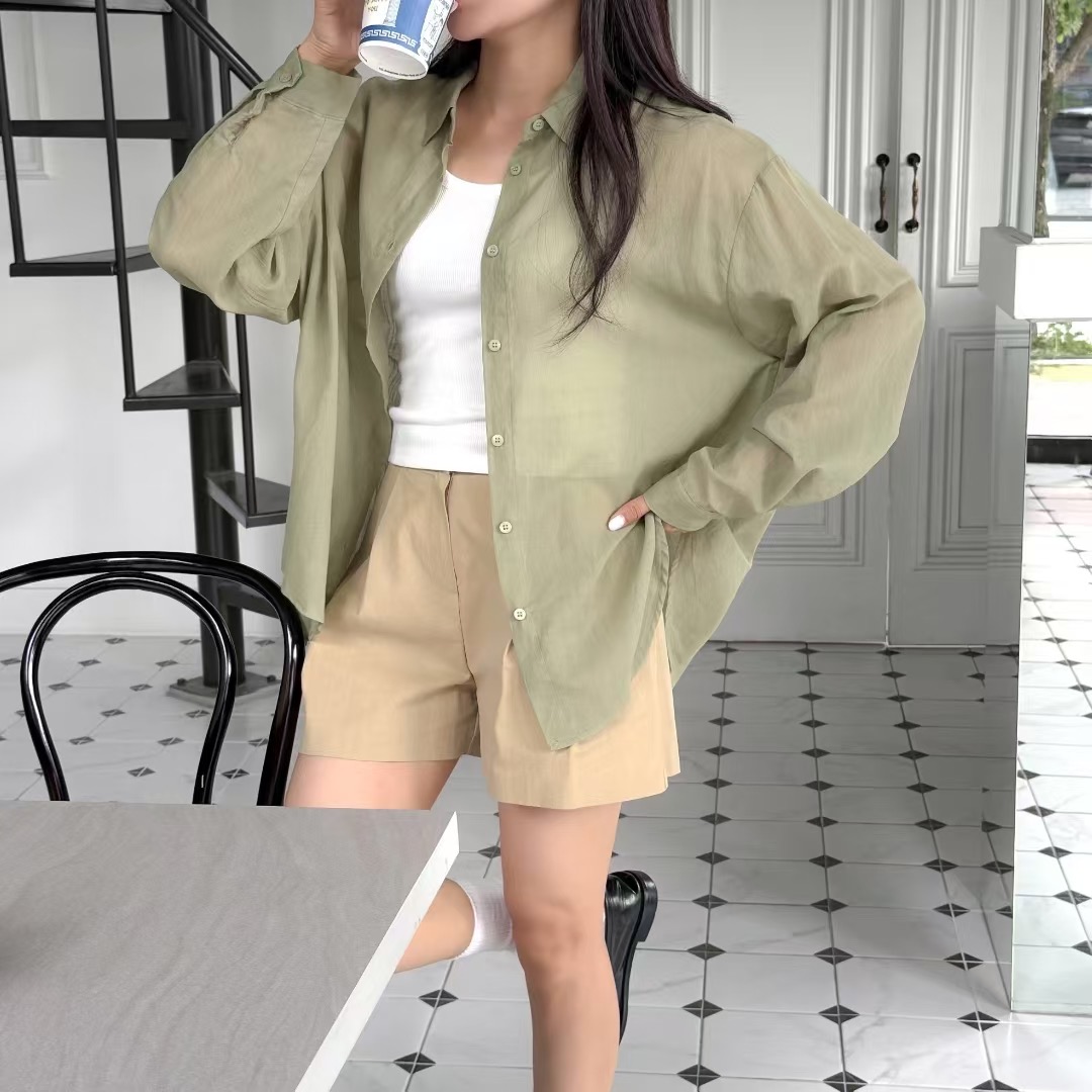 VERY GOOD東大門㊣直郵女士新款休閑熱賣推薦人氣襯衫蕾絲衫VERY GOOD襯衫/蕾絲衫圖色4