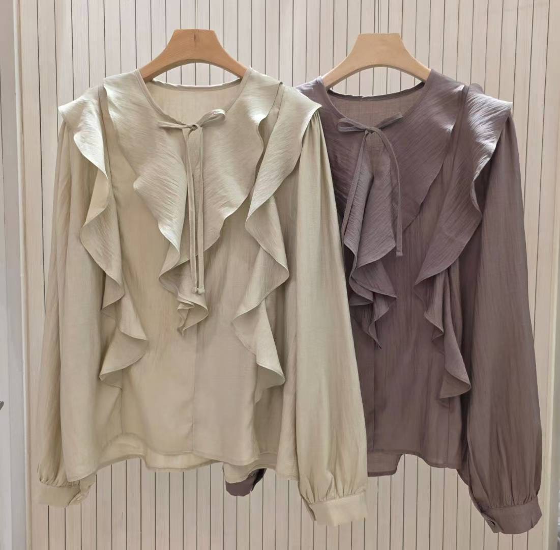 COCOS/ONE TOP東大門㊣代購女士新款推薦25秋冬襯衫蕾絲衫COCOS/ONE TOP襯衫/蕾絲衫