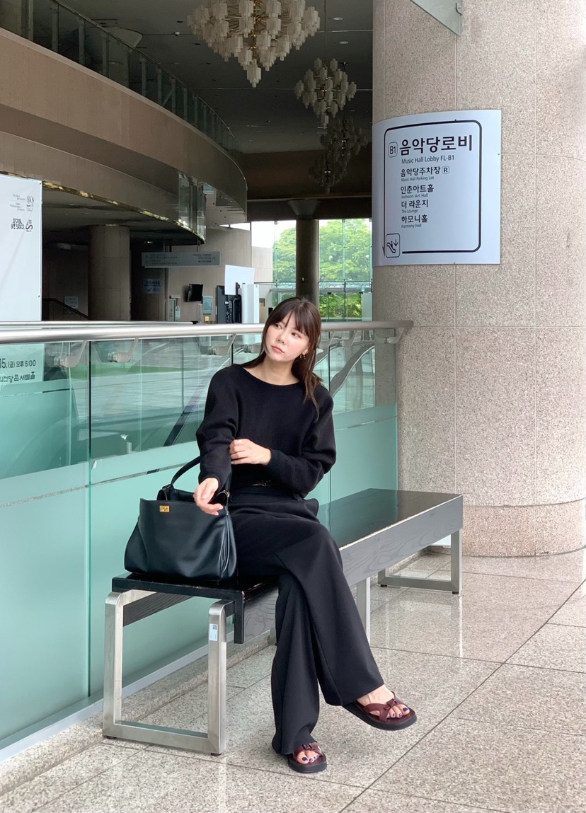 COURGETTE韓國代購㊣女裝新品真品時尚職業熱賣人氣25秋冬休閑褲COURGETTE休閑褲