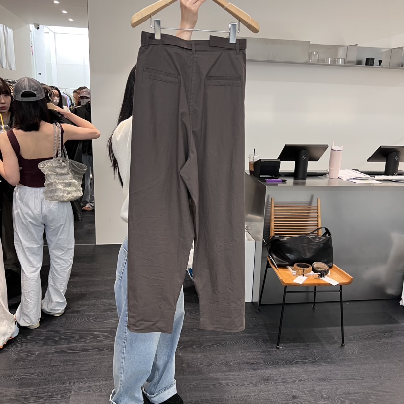 OBJECT東大門㊣實拍女裝新品真品25秋冬時尚熱賣休閑褲含腰帶OBJECT休閑褲