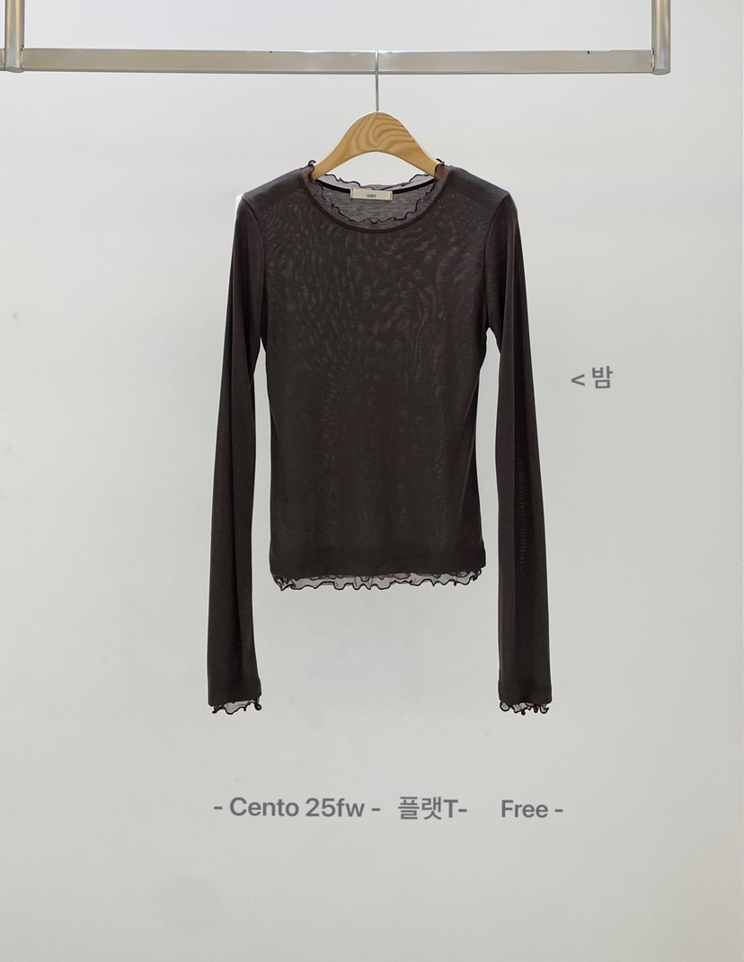 SETPLATZ東大門㊣實拍女裝新品25秋冬時尚真品推薦休閑長袖T恤PLATZCLASSIC長袖T恤圖色3