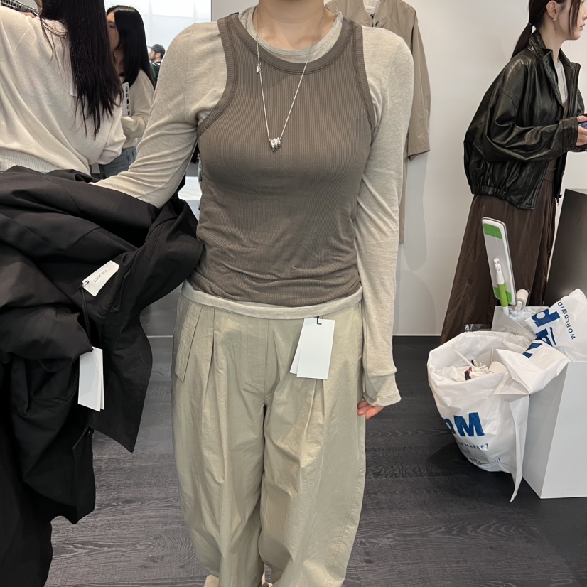 OBJECT東大門㊣代購女裝新款25秋冬時尚熱賣推薦休閑吊帶背心OBJECT吊帶/背心圖色3