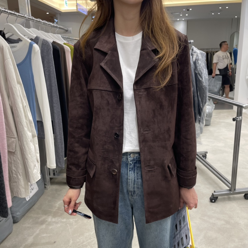 HELVETICA東大門㊣直郵女士新品職業人氣真品休閑夾克絨面革HELVETICA夾克圖色2